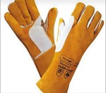 دستکش جوشکاری چرمی آستردار طرح فرانسه