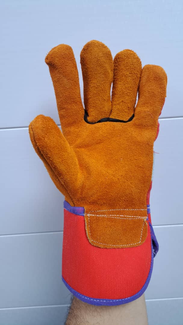 دستکش کف ساده شتری طرح چینی